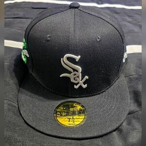 New Era Black White Sox Embroidered Hat